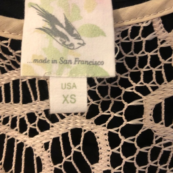 Made in San Francisco Lace overlay black Casual Dress XS - Picture 5 of 10